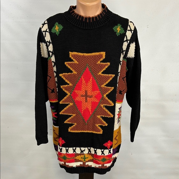 Vintage Sweaters - Vintage women's southwest theme sweater.  XL
